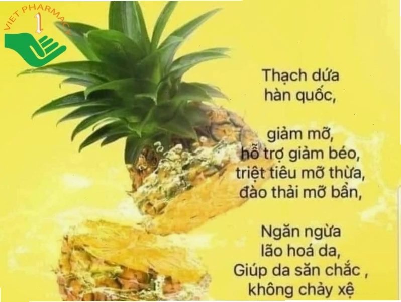 Thành phần tự nhiên của thạch dứa giảm cân