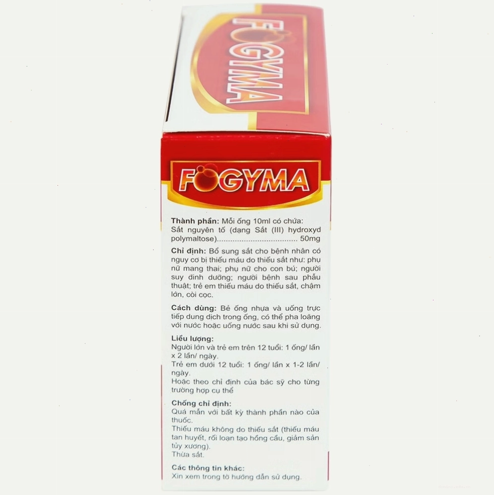 Thành phần và công dụng của Fogyma sắt nước