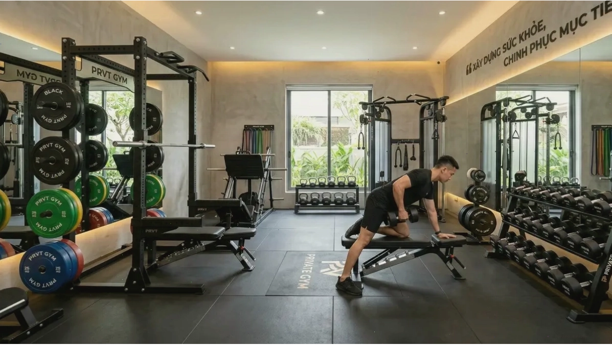 Thiết bị tập luyện hiện đại tại phòng tập Private Gym Quận 10
