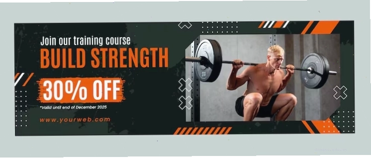 Thiết kế banner gym hiện đại cho không gian thể thao