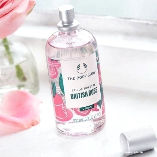 Thiết kế chai nước hoa The Body Shop British Rose Eau de Toilette