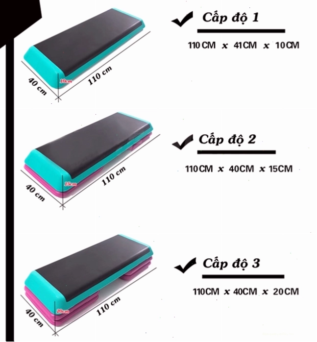 Thiết kế thông minh của bục nhảy Aerobic 840 với chân đế tháo rời