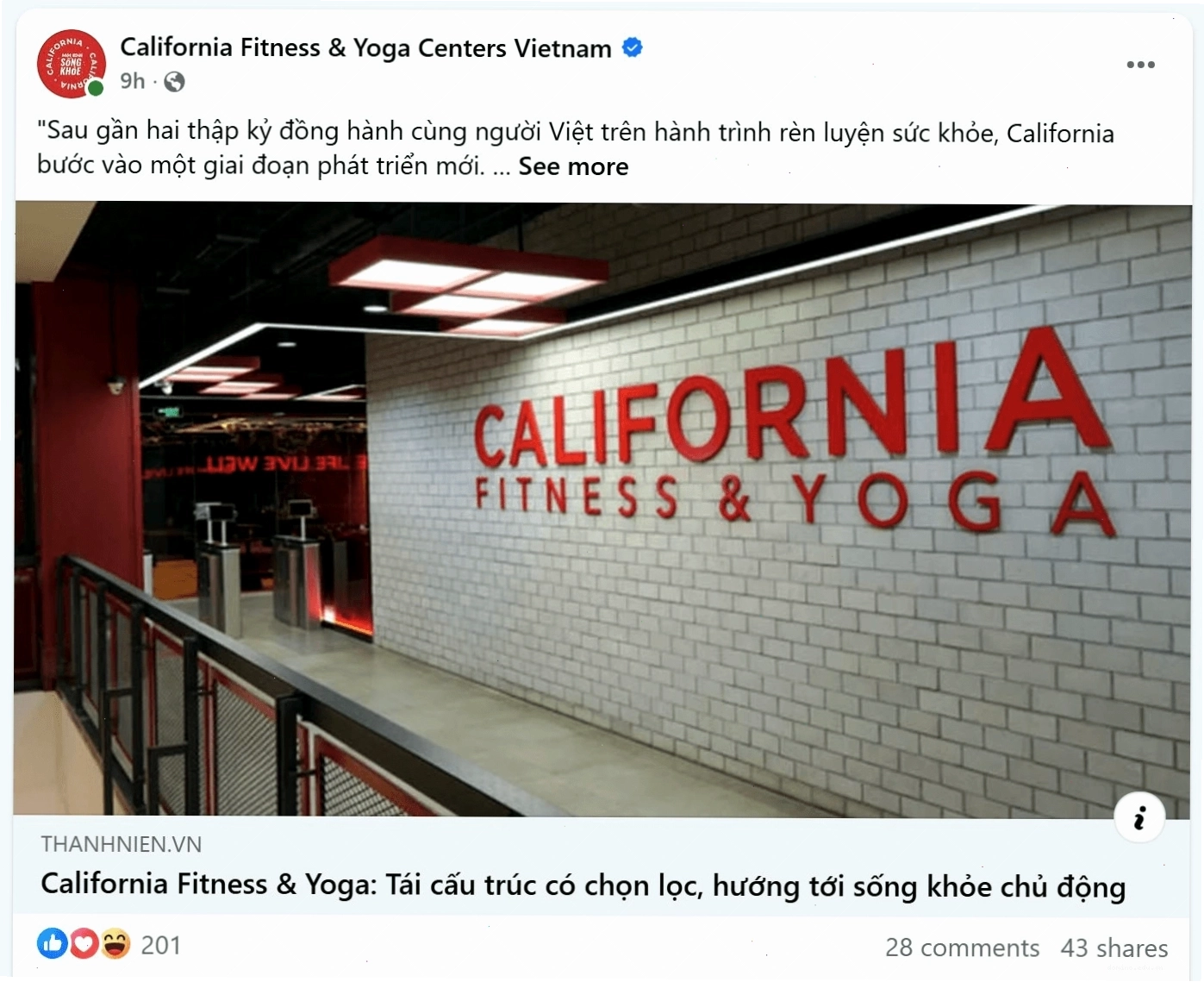 Thông báo ưu đãi hấp dẫn tại California Fitness & Yoga