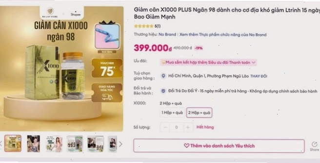 Thông tin Ngân 98 và các sản phẩm giảm cân bị cảnh báo