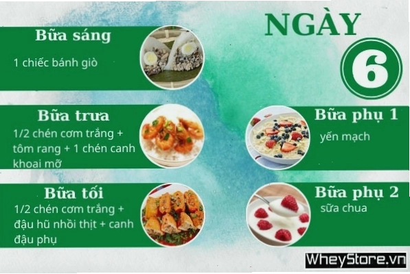 Thực đơn giảm cân cho học sinh ngày 5 với salad và bánh mì đen