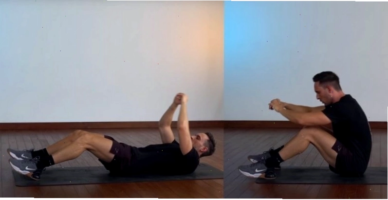 Thực hiện bài tập gập bụng cổ điển