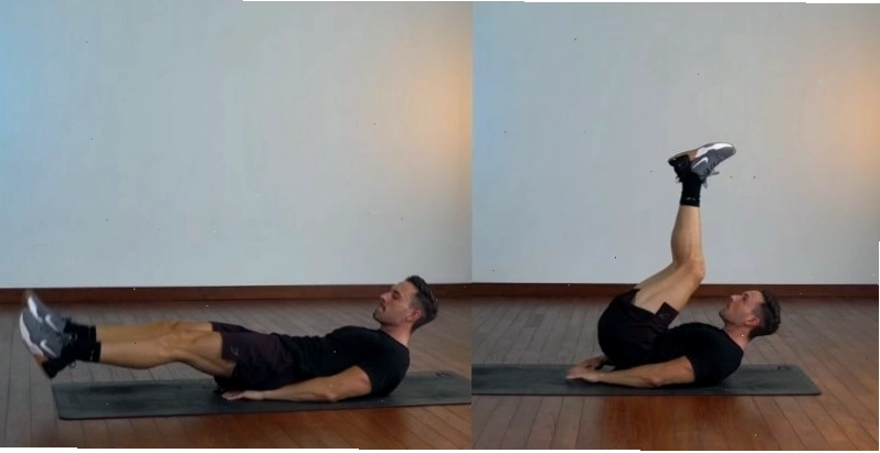 Thực hiện bài tập Leg Raises để có cơ bụng 6 múi tại nhà