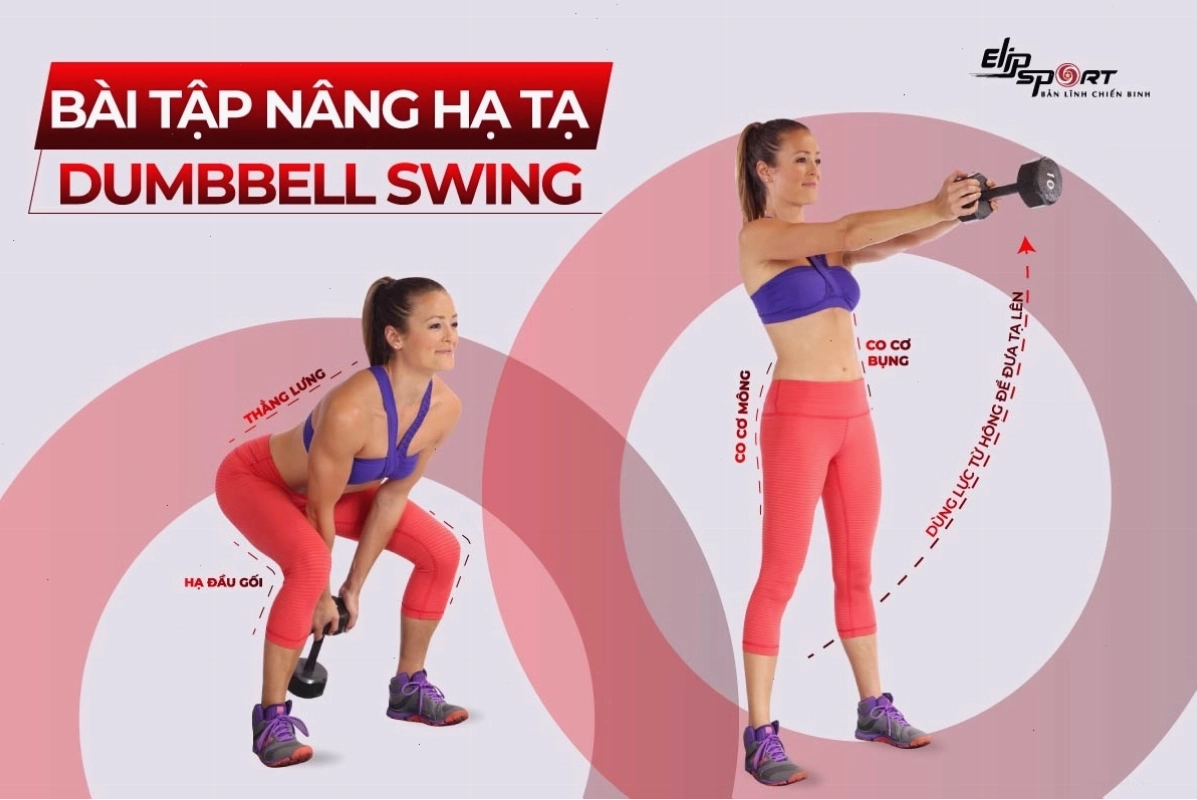 Thực hiện bài tập RDL với tạ tay cho nữ
