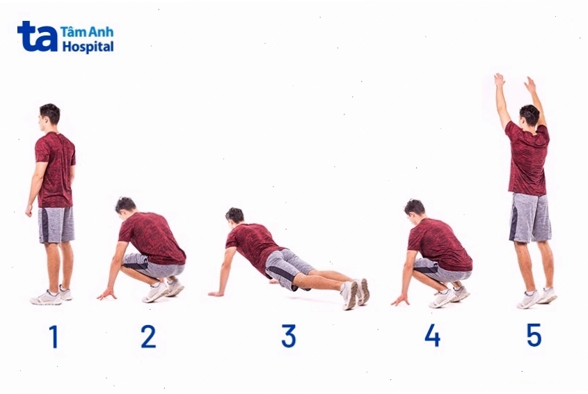 Thực hiện các động tác tập burpee đúng kỹ thuật