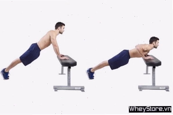 Thực hiện Decline Push Up để tác động vào cơ ngực dưới