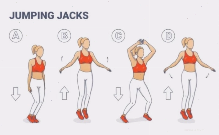 Thực hiện động tác bật nhảy Jumping Jack đốt cháy mỡ thừa toàn thân
