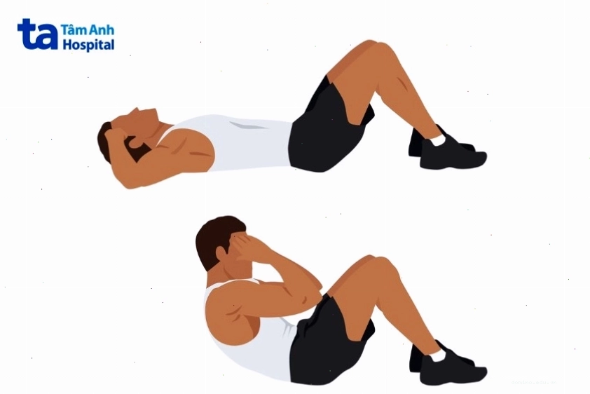 Thực hiện động tác sit up giúp giảm mỡ bụng hiệu quả