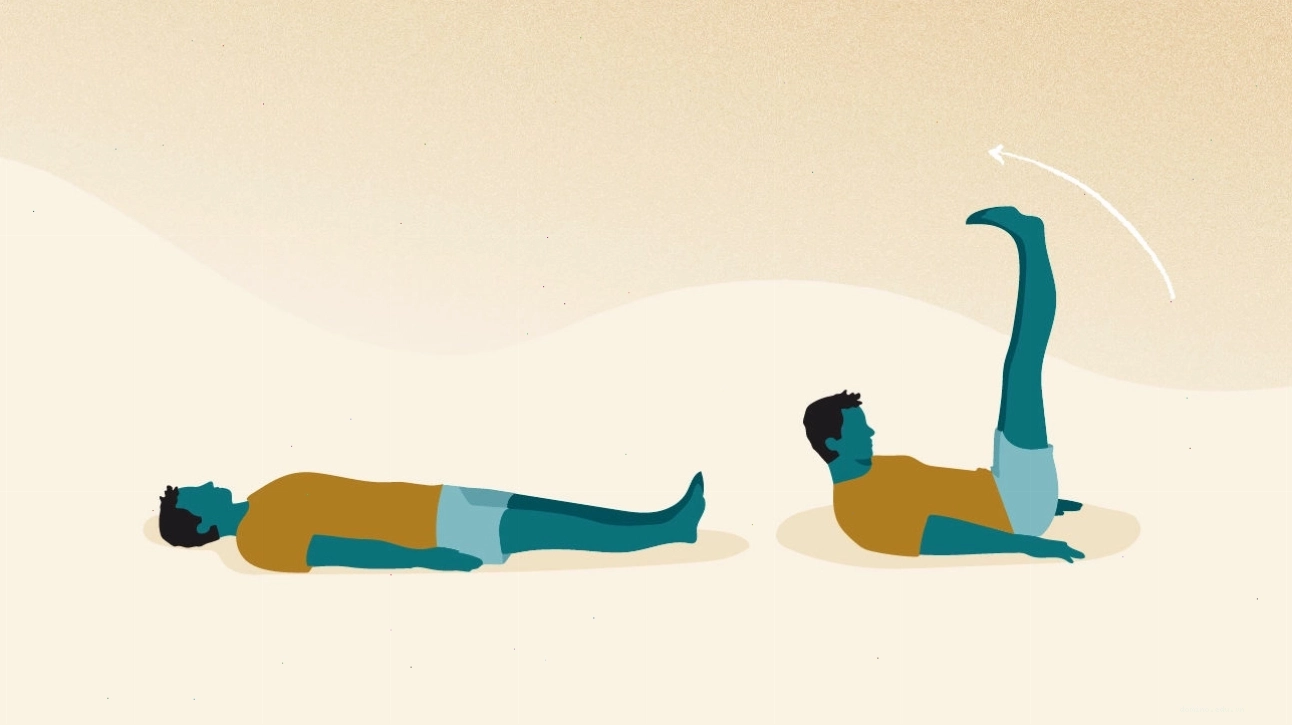 Thức thứ hai: Nâng chân lên cao trong bài tập yoga "Suối nguồn tươi trẻ"