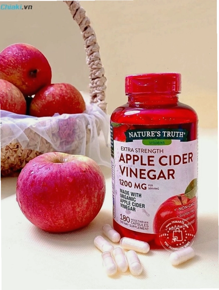 Thuốc giảm cân Nature’s Truth Apple Cider Vinegar chiết xuất từ giấm táo