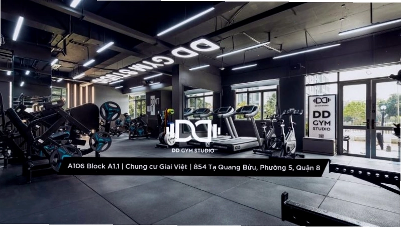 Trang thiết bị hiện đại tại DD Gym Studio