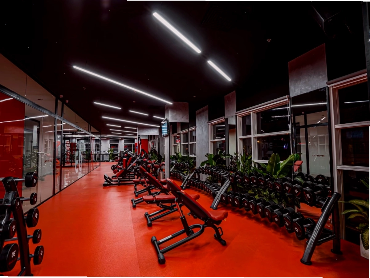 Trang thiết bị hiện đại tại The Gym Fitness & Yoga