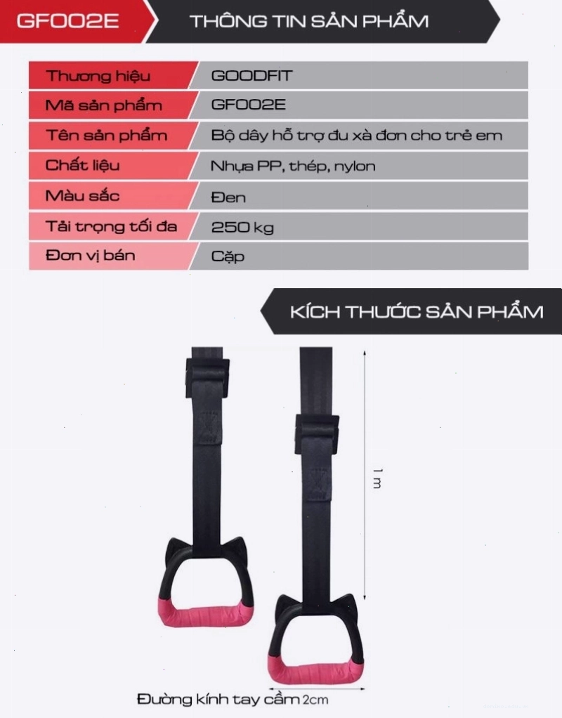 Trẻ em sử dụng dây kháng lực GoodFit GF002E để tập xà đơn tại nhà