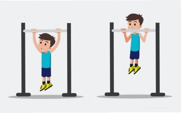 Trẻ em tập treo xà đơn để tăng chiều cao