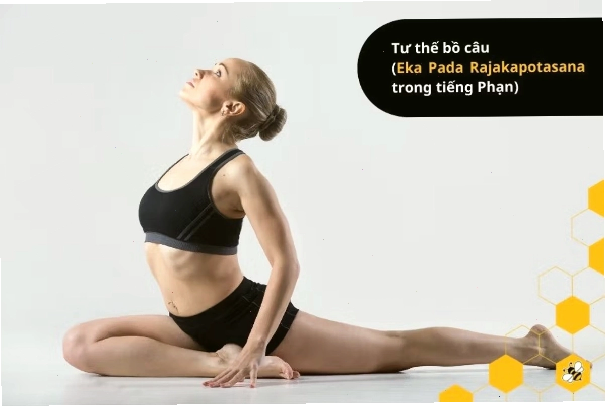 Tư thế bồ câu một chân thường được thực hiện trên thảm yoga
