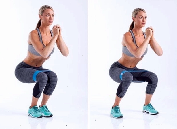 Tư thế Glute Bridge với dây kháng lực
