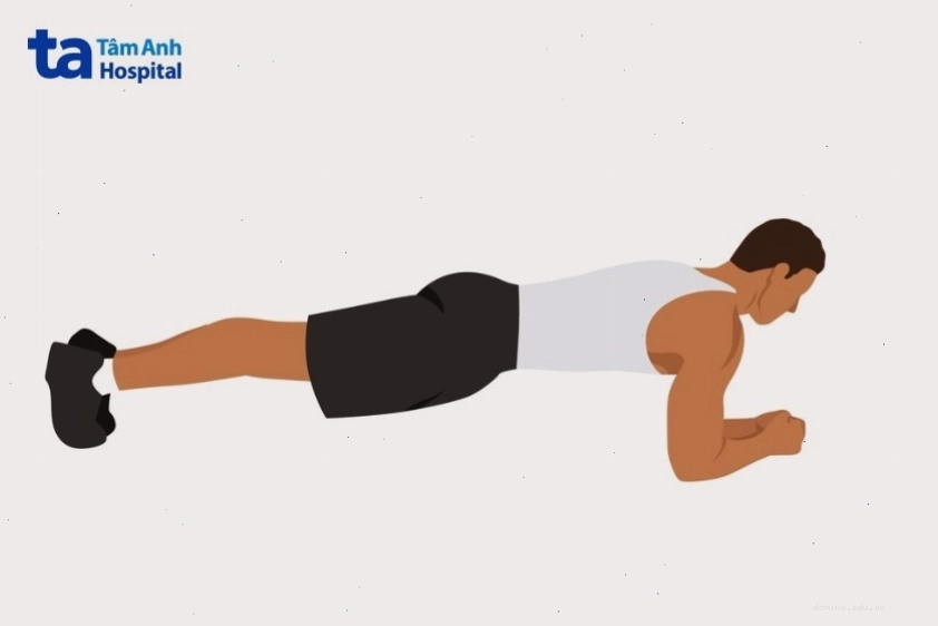 Tư thế plank cơ bản để giảm mỡ bụng