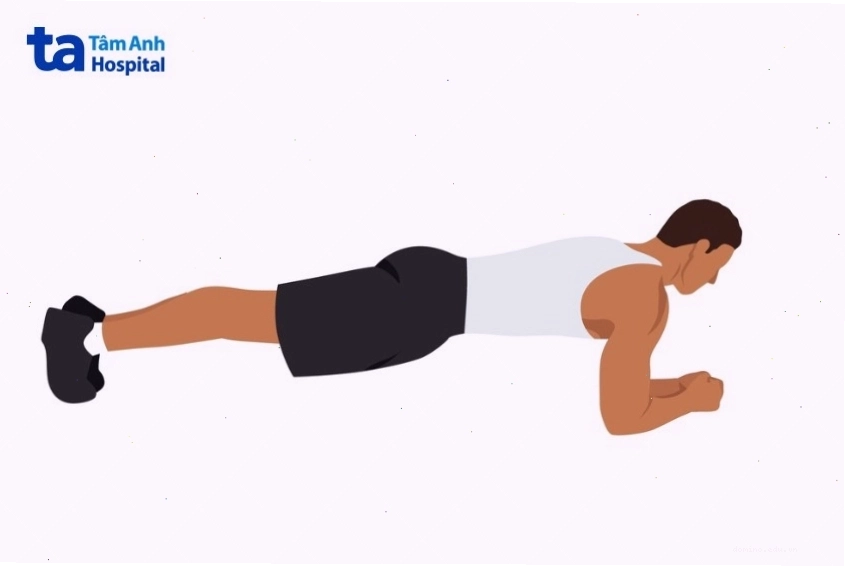 Tư thế plank cơ bản giữ thẳng người