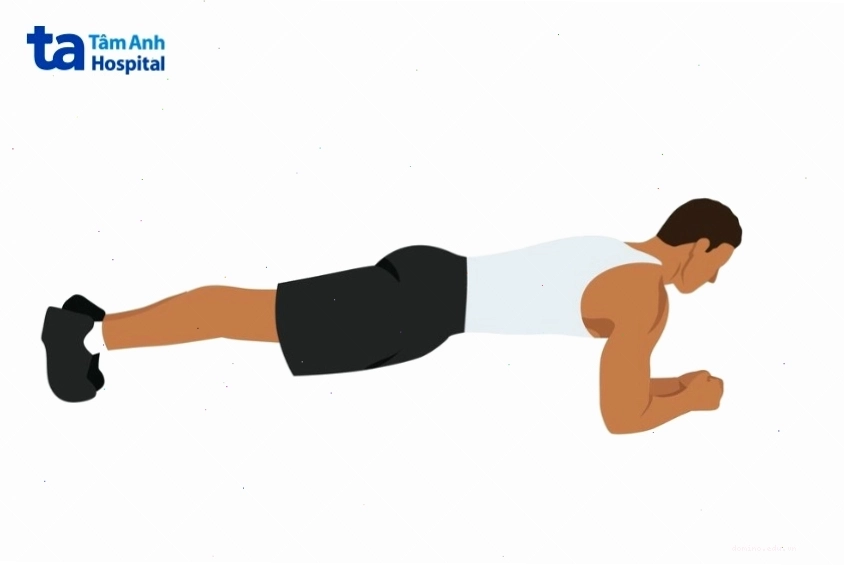Tư thế plank cơ bản giữ thẳng người