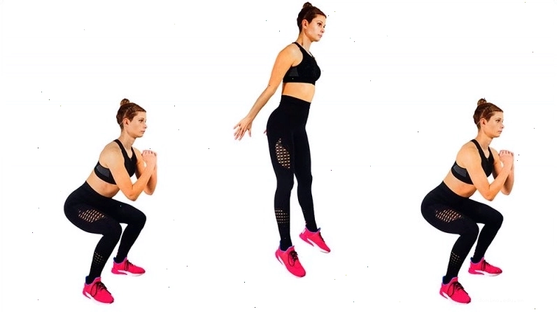 Tư thế squat bật nhảy để tăng sức mạnh
