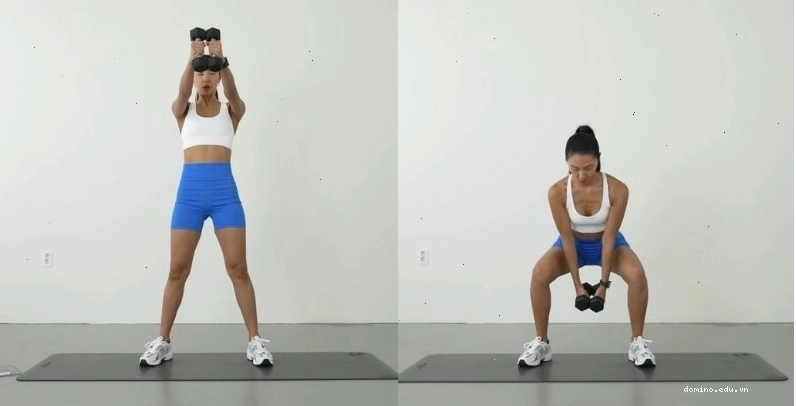 Tư thế thực hiện bài tập DB Swing với tạ đơn