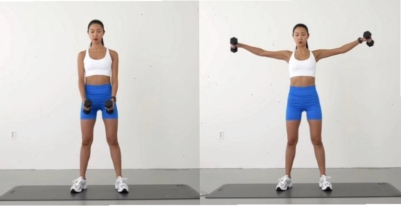 Tư thế thực hiện bài tập Lateral Raise với tạ đơn