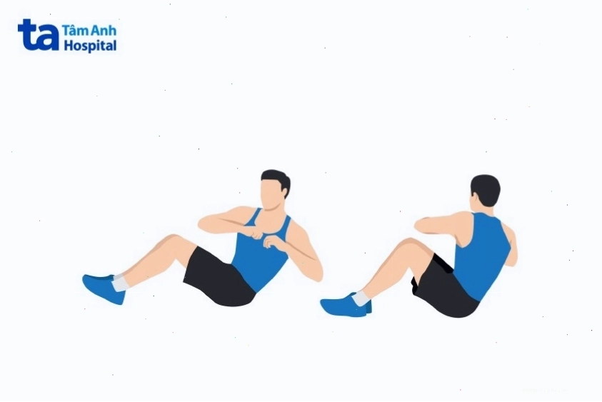 Vặn người kiểu nga giúp đốt calo