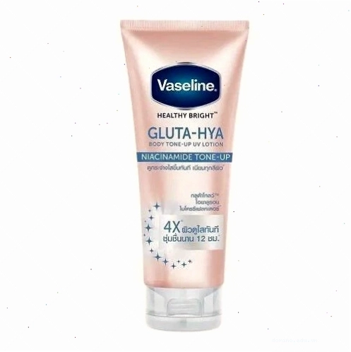 Vaseline Gluta-Hya Niacinamide Tone Up UV Lotion - Bao bì sản phẩm màu hồng
