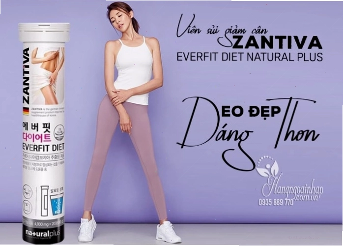 Viên sủi giảm cân Zantiva Everfit Diet Natural Plus 20 viên
