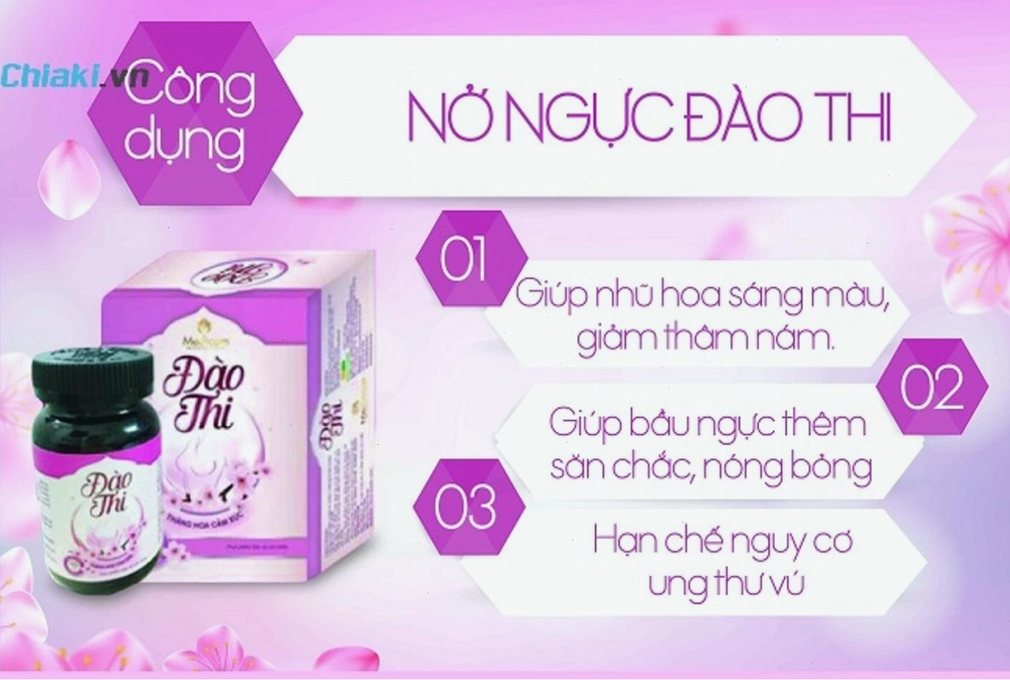 Viên uống Đào Thi hỗ trợ tăng kích thước vòng 1