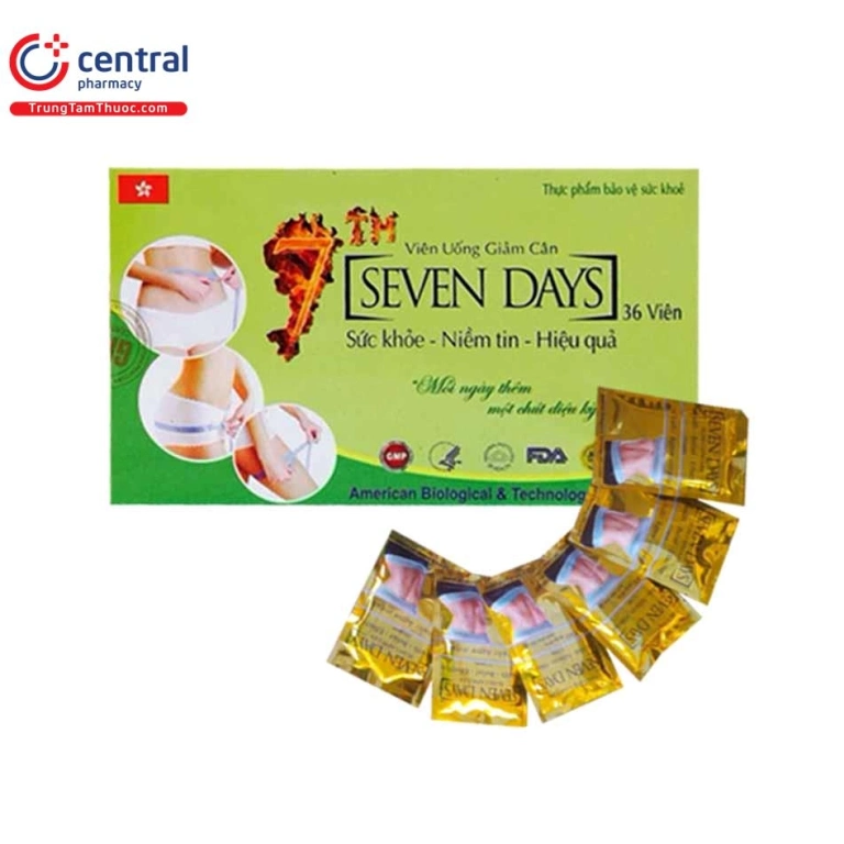 Viên uống giảm cân Seven Days: Công dụng, thành phần và cảnh báo