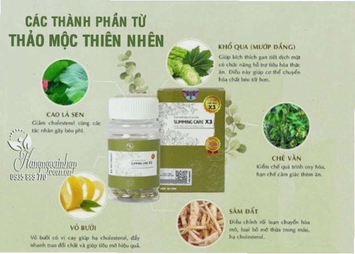 Viên uống hỗ trợ giảm cân Slimming Care x3 từ thảo mộc 2