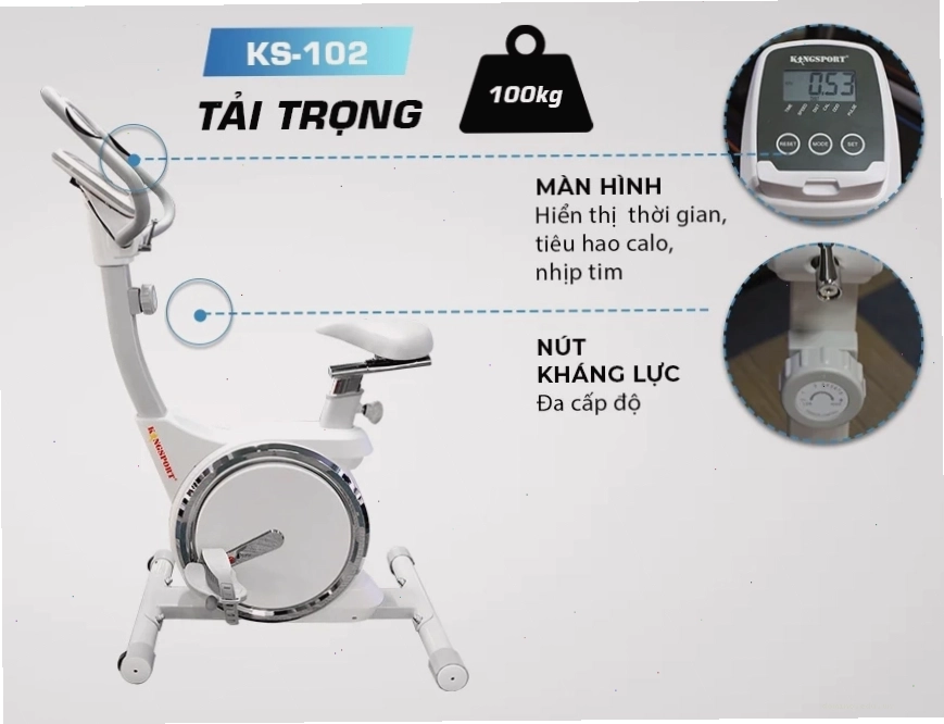 Xe đạp tập Kingsport KS-102 thiết kế cứng cáp