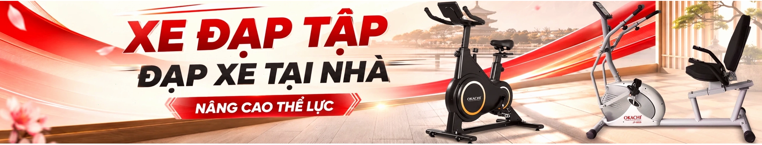 Xe đạp tập OKACHI với bảng điều khiển hiện đại