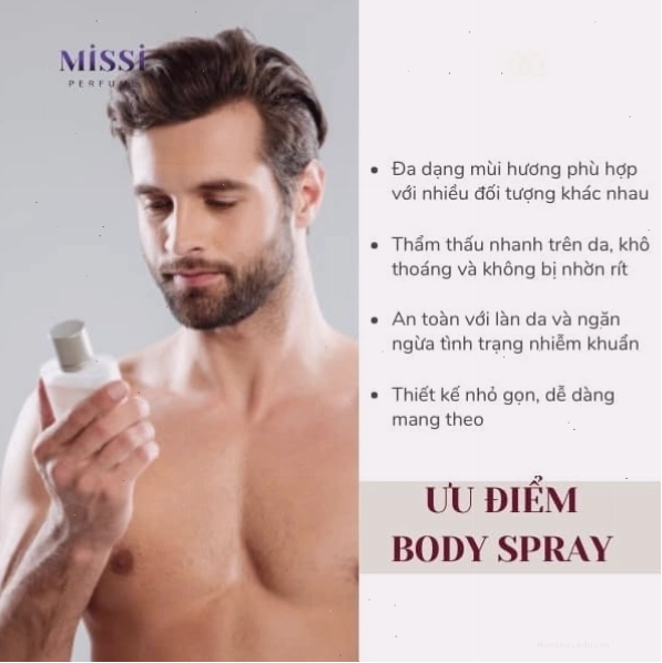 Xịt khử mùi Body Spray mang lại hương thơm dễ chịu